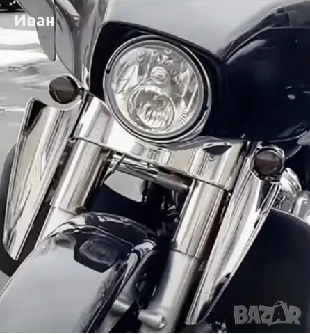 Стоманени хромирани дефлектори за предна вилка на мотор, снимка 17 - Части - 53757449