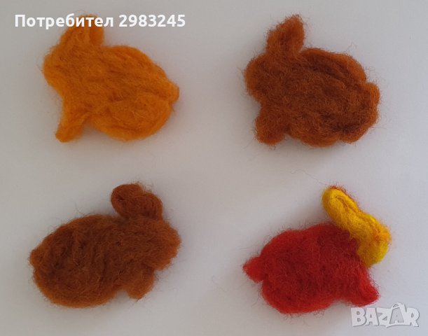 Зайчета от вълна в различни цветове , снимка 6 - Други - 42300724