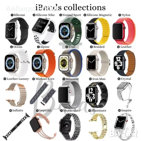 Силиконова каишка за Apple Watch ULTRA/SE/10/9/8/7/6/5, снимка 12 - Каишки за часовници - 49423980