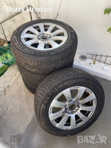 Michelin Alpin 5, 225/55/R16; Зимни гуми с алуминиеви джанти - 5x112, снимка 1