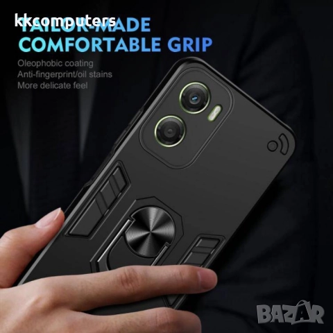 Удароустойчив калъф с метален стенд 360° за Motorola Moto G06 4G / Moto G06 Power 4G- PC + TPU, Вкл., снимка 7 - Калъфи, кейсове - 52723169