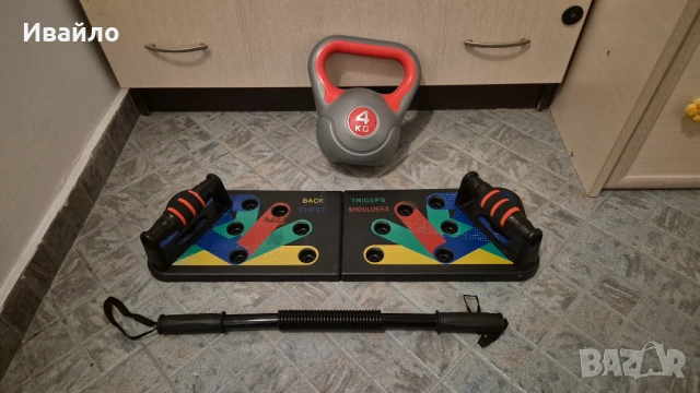 Фитнес комплект - пудовка, twister, дъска