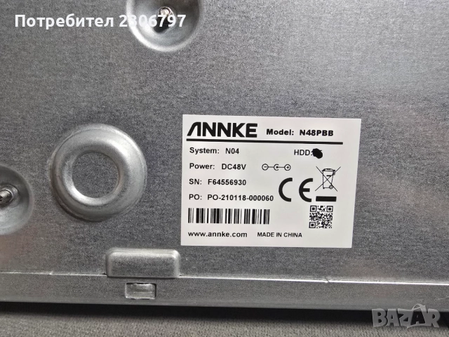 ANNKE PoE NVR 6MP 8-канален + HDD 500 GB, снимка 4 - IP камери - 51978810