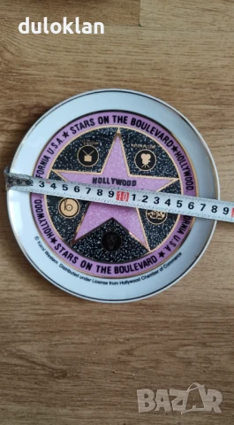 	Красива порцеланова чиния от Холивуд САЩ., снимка 2 - Други ценни предмети - 50614331