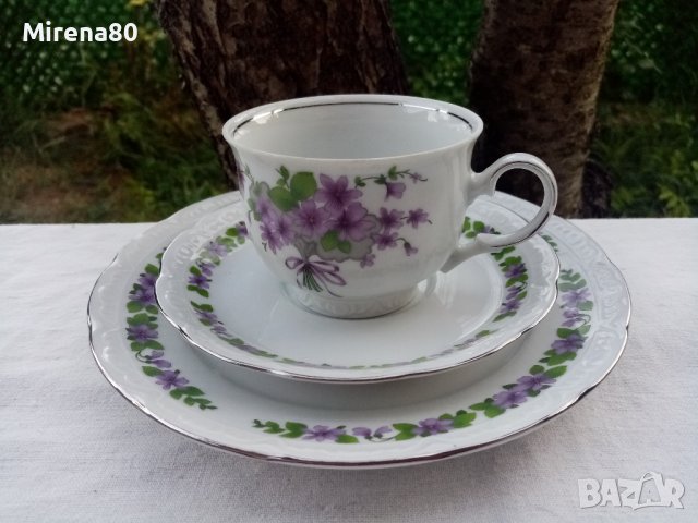 * Mitterteich Bavaria * - старинен сервиз теменужки, снимка 14 - Сервизи - 41769020