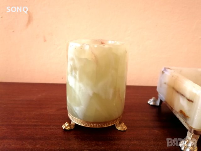 Невероятно Красив Комплект От Оникс-Кутия За Бижута И Др., снимка 3 - Антикварни и старинни предмети - 41567769