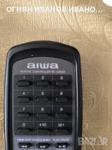 Aiwa RC-CD502 оригинално дистанционно за СД плеър , снимка 2 - Ресийвъри, усилватели, смесителни пултове - 53580481