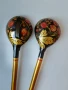 Руски антикварни дървени лъжици прибори , снимка 2