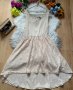 Кремава/светло бежова дантелена рокля Н&М