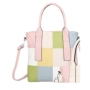 Шарена дамска чанта с разноцветна дръжка, снимка 1