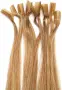 16" Pre Bonded Human Hair Extensions U-tip с кератин – 100% Remy, 0.5g x 200 нишки, 100g (прави), снимка 6