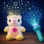 Плюшена играчка с нощна лампа 2в1 + детски фенер-проектор със светлинни картинки, снимка 7