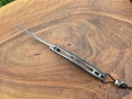 Уникален сгъваем ръчно изработен нож,Дамаска стомана VG10 с кания, снимка 13