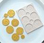Силиконов молд 8 монети , декорация на торта , фондан , шоколад подарък за нумизмати златна монета, снимка 4