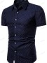 Мъжка лятна модна риза с щампа с къс ръкав, 3цвята - 023, снимка 2