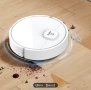 Робот прахосмукачка 3 в 1, 16x16x6см, с моп, автоматично зареждане, Wi-Fi/Приложение, бял, снимка 1