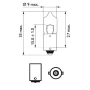 Автомобилна Крушка PHILIPS H20W, 12V, 20W,тип фасунга: BA9S № 12025CP, снимка 2