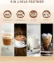 Нов Електрически уред за разпенване на мляко 4 в 1 – Топла и студена пяна, снимка 5