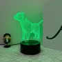 Холограмна 3D LED лампа Лабрадор,RGB Седемцветен Интелигентен Контрол,USB, снимка 8