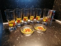 Комплект J&B 6 бр. чаши с два пепелника, снимка 5