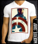 Тениска с щампа CAPTAIN AMERICA 2, снимка 1 - Тениски - 36423015
