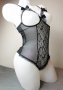Еротично черно боди с отворен бюст и дъно прашка S/M размер, снимка 2