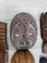 Автентична дървена маска с раковини Cowrie – Пазител от лоши очи , снимка 6