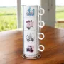 5546 Комплект керамични чаши за кафе на метална стойка Bicycle, снимка 3