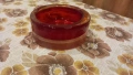 Пепелник червено стъкло, снимка 1