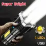 Супер Ярък USB Зареждаем LED Фенер, снимка 1