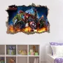 avengers герои Марвел Капитан Америка Хълк Айрън мен Тор Отмъстителите постер стикер за стена , снимка 1