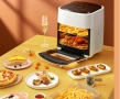 Фритюрник с горещ въздух (Air Fryer) – трислоен, супер голям капацитет . Черен и бял, снимка 10