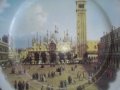 Нова-San Marco-Venezia-Canaletto-ф260мм-Колекционерска Порцеланова Декоративна Чиния-Италианска, снимка 4