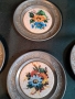 порцеланови чинийки с цветя и калаен обков 30/6, снимка 4
