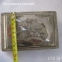 Посребрена  кутия с  коне, метал, кон жокей, принт, религия, Христос, Мона Лиза, снимка 5