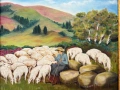Маслена картина - "Овце на Паша" , снимка 2