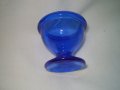 Винтидж Кобалтово синьо стъкло Чаша , снимка 5