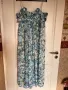 Ефирна кукленска дълга нова  синьо зелена рокля флорален принт цветя висока талия Mango MNG Манго , снимка 7