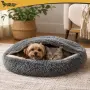 Плюшено легло за кучета/котки Purlov 70 см тип мидена черупка, снимка 6