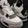 Нови Оригинални Обувки Nike Air Jordan Retro 4 Military White Black Бели Маратонки Кецове Размер 42 , снимка 9