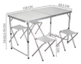 Комплект Сгъваема Маса и Столове Malatec промо цена, снимка 3