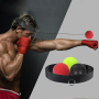 Бокс топка за трениране и подобряване на скоростта на рефлексите и реакцията, бойна червена топка, снимка 1 - Бокс - 44623423