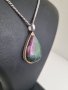 Висулка с рубинен цоизит от сребро , снимка 2