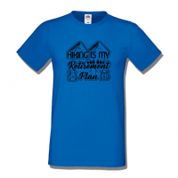 Мъжка тениска,Hiking Is My Retirement Plan,Къмпинг,Планина,Изненада,Подарък,Поход,Връх,Хижа,, снимка 4 - Тениски - 36351864