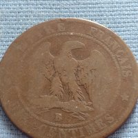 Рядка монета 10 сантима 1855г. Франция Наполеон трети за КОЛЕКЦИЯ 30252, снимка 4 - Нумизматика и бонистика - 42681869