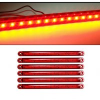 5 броя габарити 15 LED 12/24V червени 15 диода супер силни , снимка 1 - Аксесоари и консумативи - 34141565