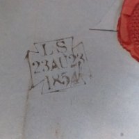  Пощенски плик пътувал от Лондон до Макълсфиилд 1854г, снимка 4 - Филателия - 42643119