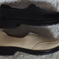 Обувки еко кожа, бежови и черни, код 535/ББ2/25, снимка 3 - Дамски ежедневни обувки - 42273025