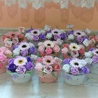 Букети със сапунени цветя, снимка 1 - Подаръци за жени - 40596708
