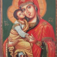Икона св. Богородица с Младенеца , снимка 5 - Икони - 22558073